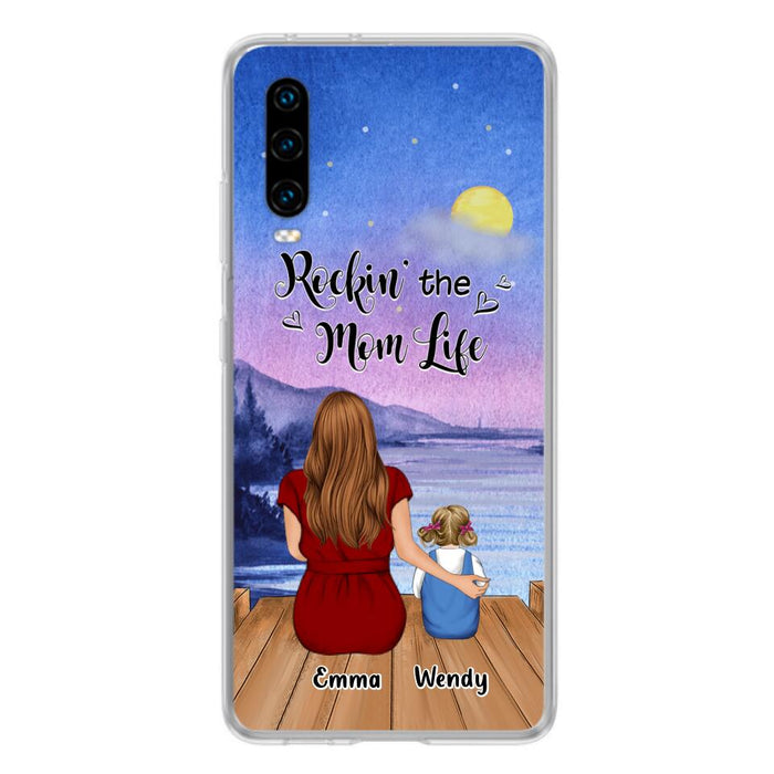 Custom Personalized Mom Phone Case - Mom With Upto 5 Children - Best Gift For Mother's Day/Family - Rockin' The Mom Life - Case for Xiaomi, Huawei & Oppo