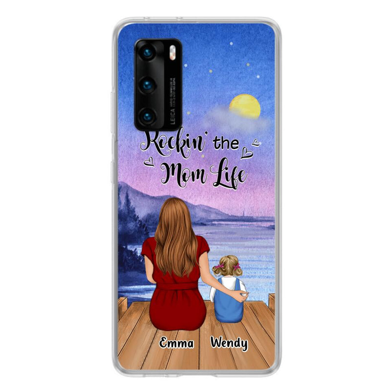 Personalized Mom Phone Case - Mom With Up to 5 Children - Best Gift For Mother's Day/Family - Rockin' The Mom Life - Case for Xiaomi, Huawei & Oppo