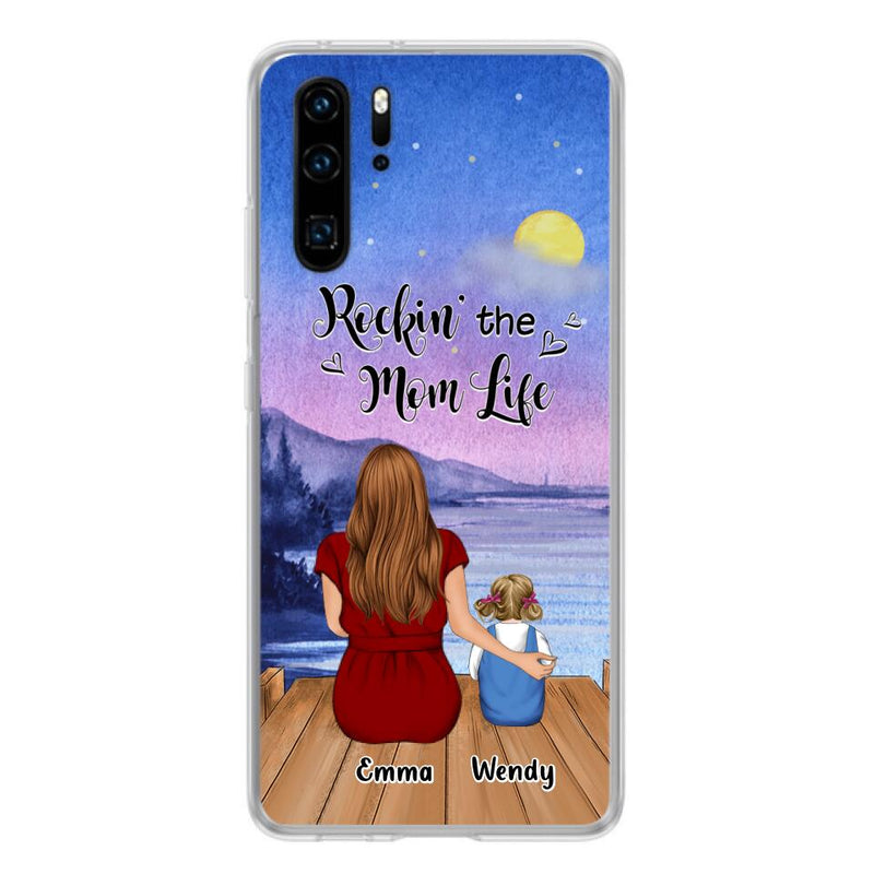 Personalized Mom Phone Case - Mom With Up to 5 Children - Best Gift For Mother's Day/Family - Rockin' The Mom Life - Case for Xiaomi, Huawei & Oppo