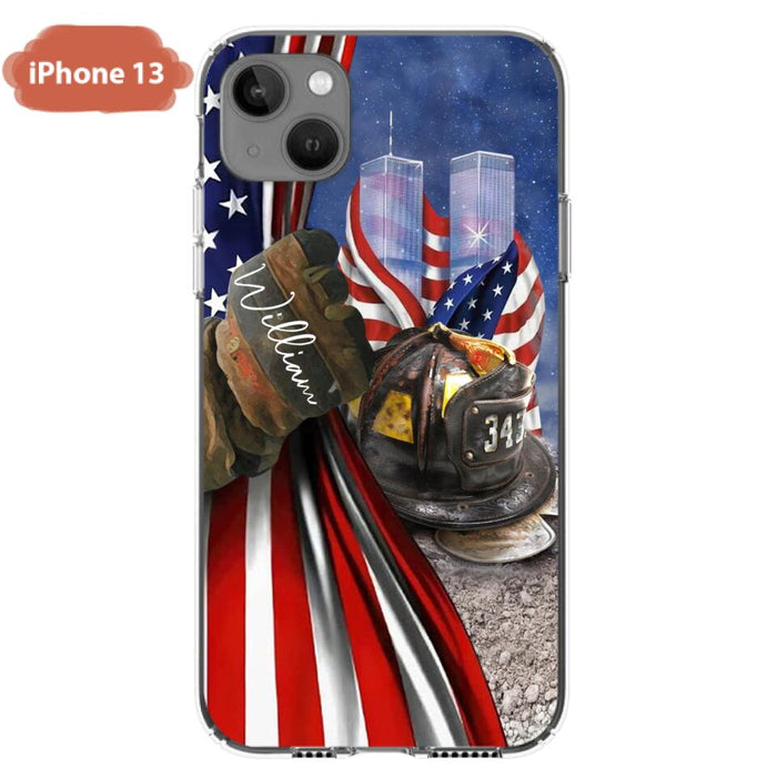 Custom Personalized Fire Fighter Phone Case - Gift Idea For 4th Of July Day - Cases For iPhone And Samsung