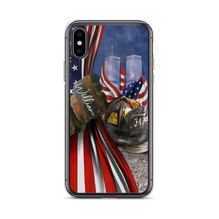 Custom Personalized Fire Fighter Phone Case - Gift Idea For 4th Of July Day - Cases For iPhone And Samsung