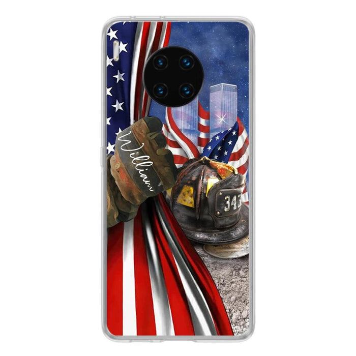 Custom Personalized Fire Fighter Phone Case - Gift Idea For 4th Of July Day - Cases For Oppo, Xiaomi And Huawei