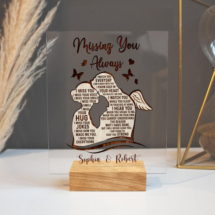 Custom Personalized Memorial Acrylic Plaque - Best Gift Idea For Couple - I Miss Your Everything