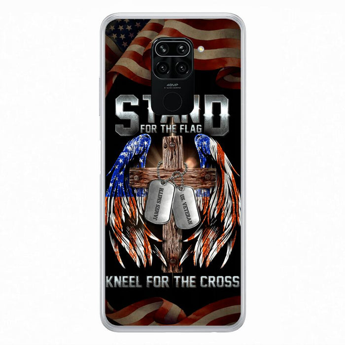 Custom Personalized U.S Veteran Phone Case - Gift Idea for Father/Veteran/ Independence Day - Stand For The Flag Kneel For The Cross - Case For Xiaomi, Oppo And Huawei