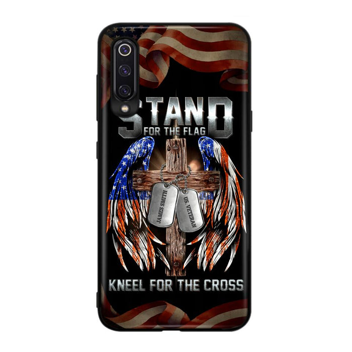 Custom Personalized U.S Veteran Phone Case - Gift Idea for Father/Veteran/ Independence Day - Stand For The Flag Kneel For The Cross - Case For Xiaomi, Oppo And Huawei