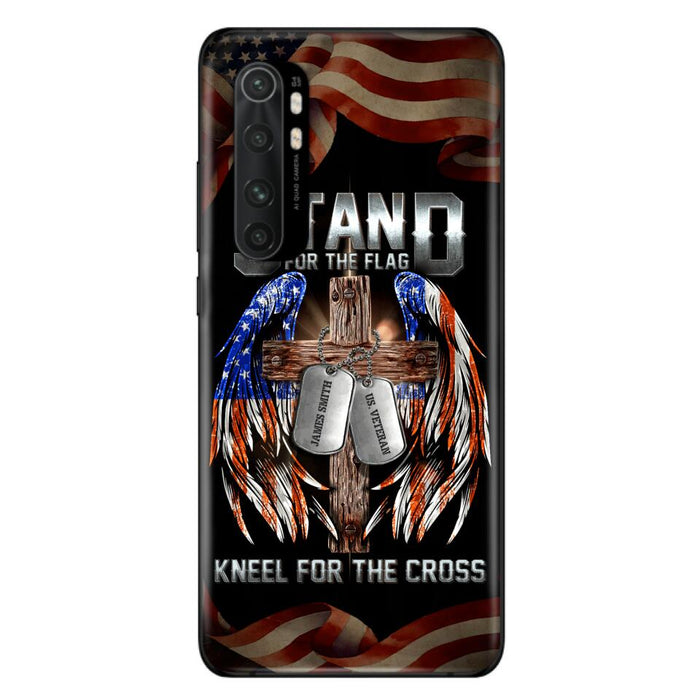 Custom Personalized U.S Veteran Phone Case - Gift Idea for Father/Veteran/ Independence Day - Stand For The Flag Kneel For The Cross - Case For Xiaomi, Oppo And Huawei