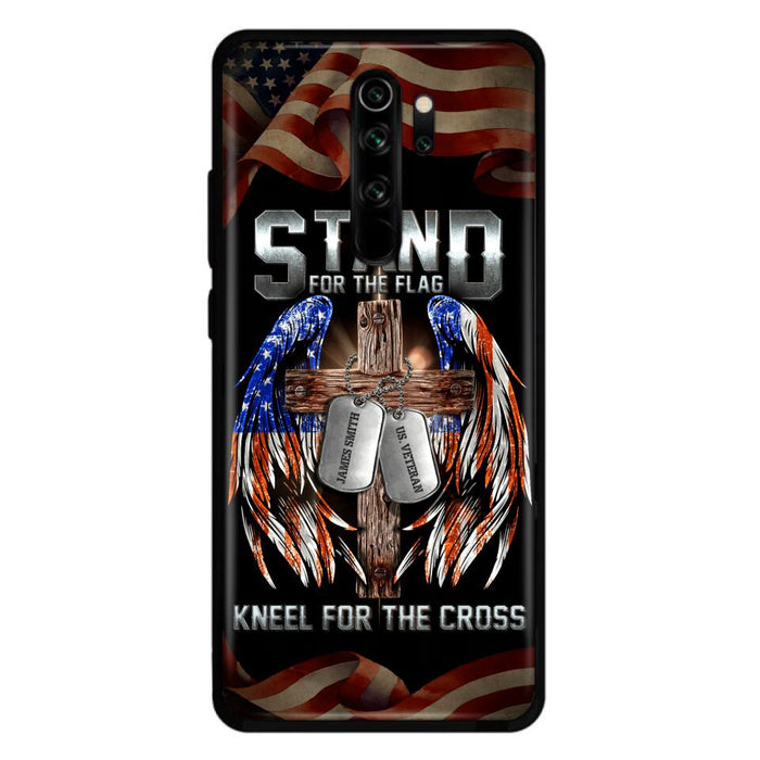 Custom Personalized U.S Veteran Phone Case - Gift Idea for Father/Veteran/ Independence Day - Stand For The Flag Kneel For The Cross - Case For Xiaomi, Oppo And Huawei