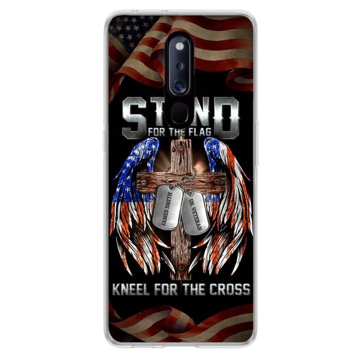 Custom Personalized U.S Veteran Phone Case - Gift Idea for Father/Veteran/ Independence Day - Stand For The Flag Kneel For The Cross - Case For Xiaomi, Oppo And Huawei