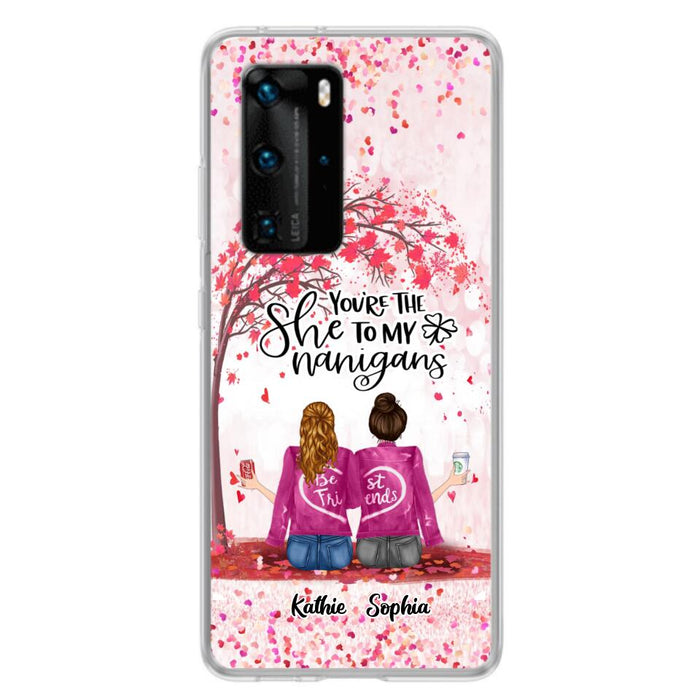 Custom Personalized We Are Best Friends Phone Case - Gift Idea For Friends/ Besties/ Sisters - Upto 5 Girls - You're The She To My Nanigans - Case For Xiaomi, Oppo And Huawei