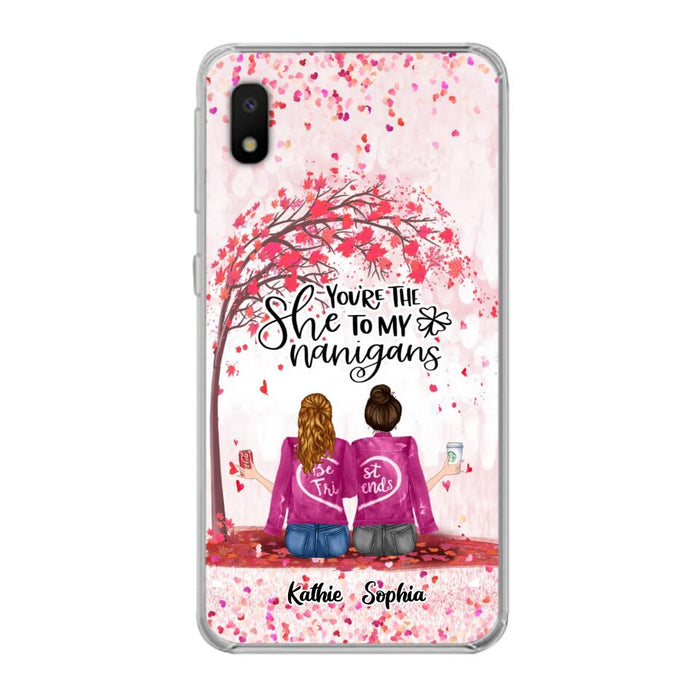 Custom Personalized We Are Best Friends Phone Case - Gift Idea For Friends/ Besties/ Sisters - Upto 5 Girls - You're The She To My Nanigans - Case For iPhone & Samsung