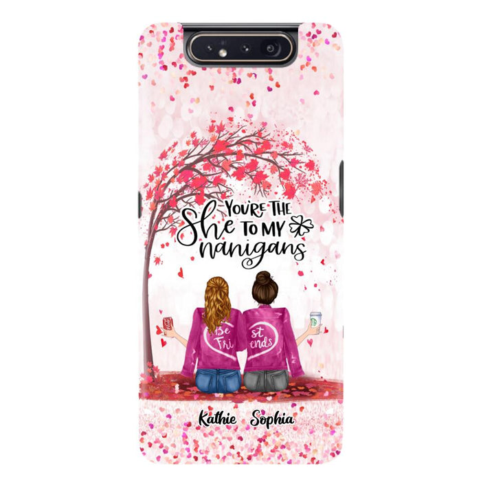 Custom Personalized We Are Best Friends Phone Case - Gift Idea For Friends/ Besties/ Sisters - Upto 5 Girls - You're The She To My Nanigans - Case For iPhone & Samsung