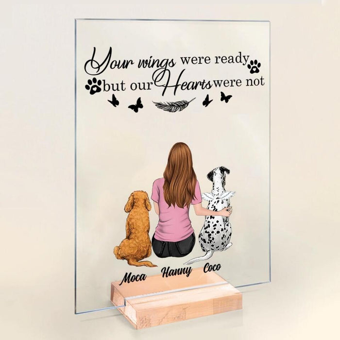 Custom Personalized Memorial Pet Acrylic Plaque - Upto 5 Dogs/Cats - Memorial Gift Idea For Dog/Cat Lover - You Were My Favorite Hello And My Hardest Goodbye