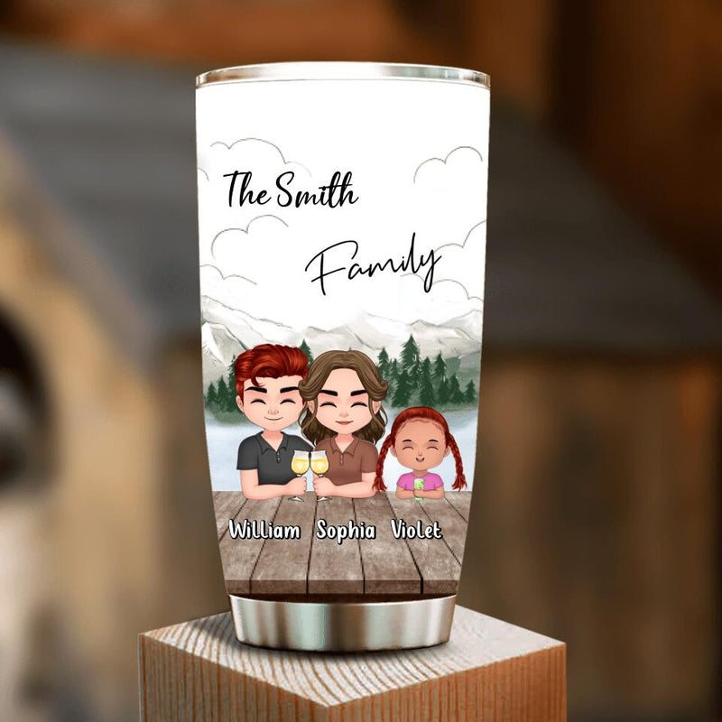 Personalized Family Tumbler - Up to 4 Adults And 2 Kids - Gift Idea for Father's Day/Mother's Day/Family