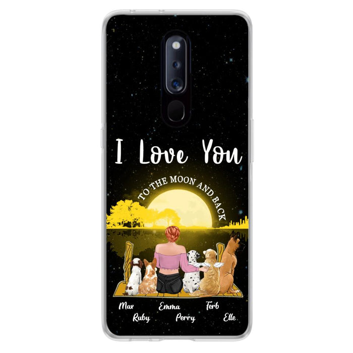 Custom Personalized Girl & Pet Moon Light Xiaomi/Huawei/Oppo Case - Gift Idea For Pet Lover with up 5 Pets - I Love You To The Moon and Back