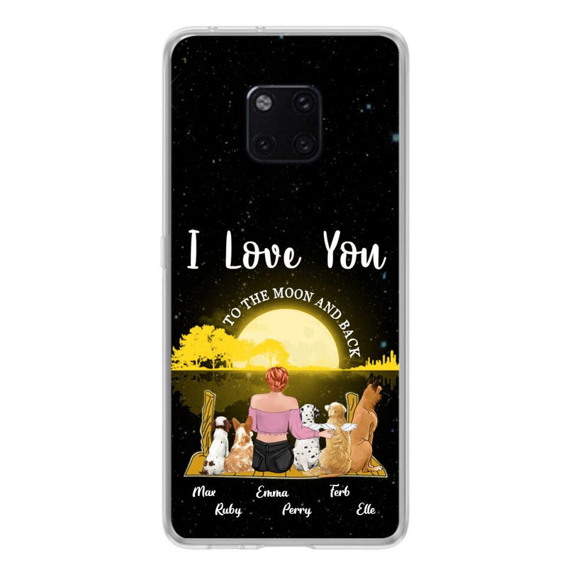 Custom Personalized Girl & Pet Moon Light Xiaomi/Huawei/Oppo Case - Gift Idea For Pet Lover with up 5 Pets - I Love You To The Moon and Back
