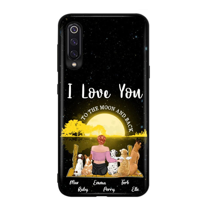 Custom Personalized Girl & Pet Moon Light Xiaomi/Huawei/Oppo Case - Gift Idea For Pet Lover with up 5 Pets - I Love You To The Moon and Back