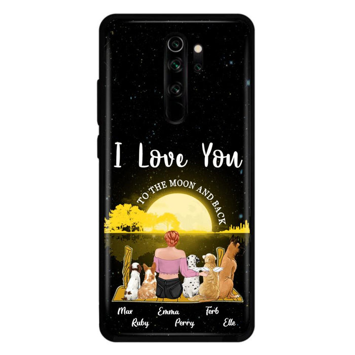 Custom Personalized Girl & Pet Moon Light Xiaomi/Huawei/Oppo Case - Gift Idea For Pet Lover with up 5 Pets - I Love You To The Moon and Back