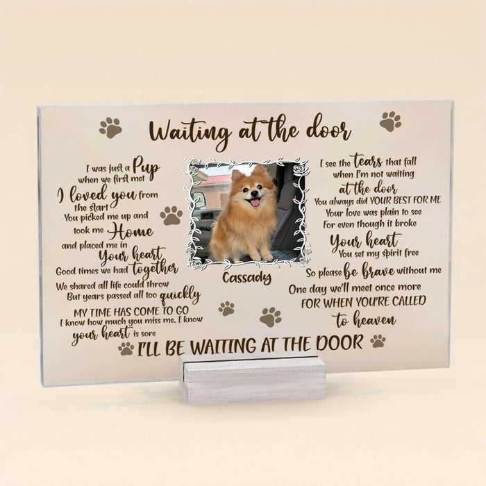 Custom Personalized Pet Custom Photo Acrylic Plaque - Memorial Gift For Dog Mom - Don't Cry Sweet Mama