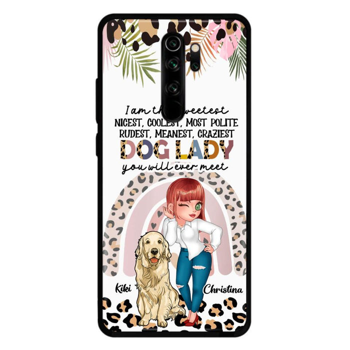 Custom Personalized Dog Mom Chibi Phone Case- Up to 4 Dogs - Gift For Dog Lover - I Am The Craziest Dog Mom - Case For Xiaomi, Oppo And Huawei