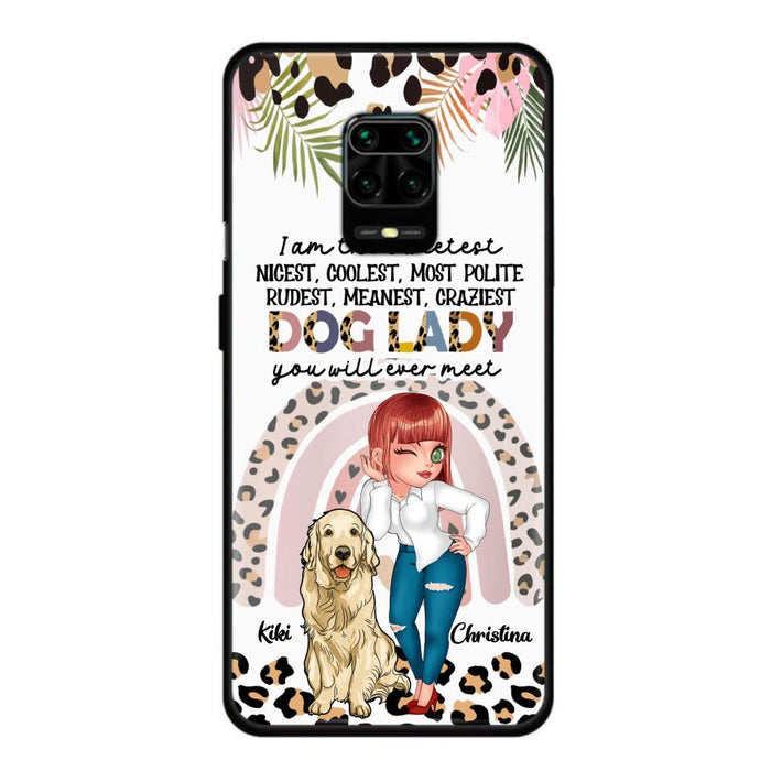 Custom Personalized Dog Mom Chibi Phone Case- Up to 4 Dogs - Gift For Dog Lover - I Am The Craziest Dog Mom - Case For Xiaomi, Oppo And Huawei