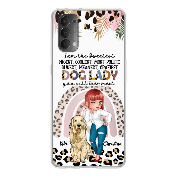 Custom Personalized Dog Mom Chibi Phone Case- Up to 4 Dogs - Gift For Dog Lover - I Am The Craziest Dog Mom - Case For Xiaomi, Oppo And Huawei