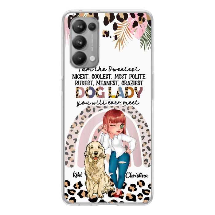 Custom Personalized Dog Mom Chibi Phone Case- Up to 4 Dogs - Gift For Dog Lover - I Am The Craziest Dog Mom - Case For Xiaomi, Oppo And Huawei