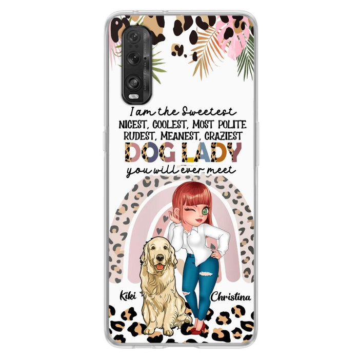 Custom Personalized Dog Mom Chibi Phone Case- Up to 4 Dogs - Gift For Dog Lover - I Am The Craziest Dog Mom - Case For Xiaomi, Oppo And Huawei