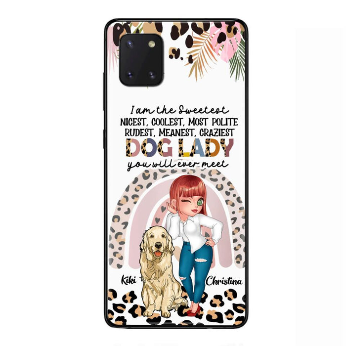 Custom Personalized Dog Mom Chibi Phone Case- Up to 4 Dogs - Gift For Dog Lover - I Am The Craziest Dog Mom - Case For iPhone & Samsung