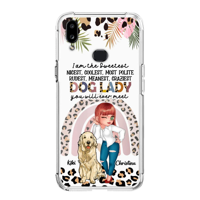 Custom Personalized Dog Mom Chibi Phone Case- Up to 4 Dogs - Gift For Dog Lover - I Am The Craziest Dog Mom - Case For iPhone & Samsung