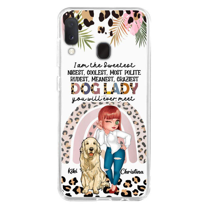 Custom Personalized Dog Mom Chibi Phone Case- Up to 4 Dogs - Gift For Dog Lover - I Am The Craziest Dog Mom - Case For iPhone & Samsung