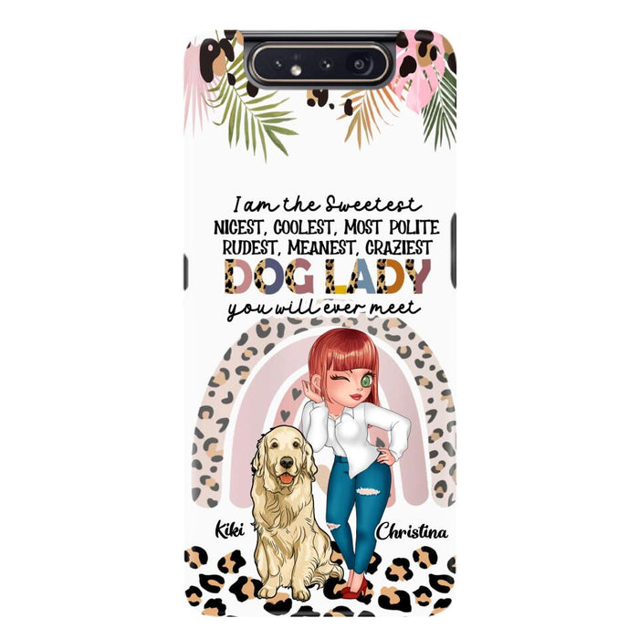 Custom Personalized Dog Mom Chibi Phone Case- Up to 4 Dogs - Gift For Dog Lover - I Am The Craziest Dog Mom - Case For iPhone & Samsung