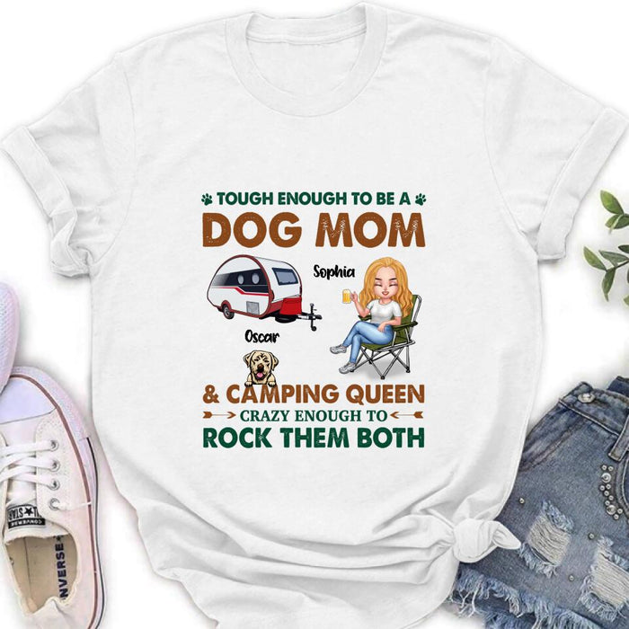 Custom Personalized Camping With Dogs Shirt - Up to 5 Dogs - Best Gift For Dog Lovers - I Like Camping And Dogs And Maybe 3 People