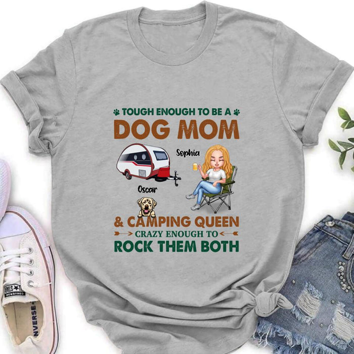 Custom Personalized Camping With Dogs Shirt - Up to 5 Dogs - Best Gift For Dog Lovers - I Like Camping And Dogs And Maybe 3 People