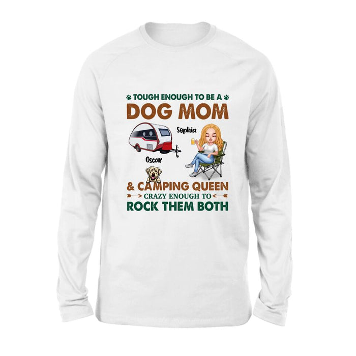 Custom Personalized Camping With Dogs Shirt - Up to 5 Dogs - Best Gift For Dog Lovers - I Like Camping And Dogs And Maybe 3 People