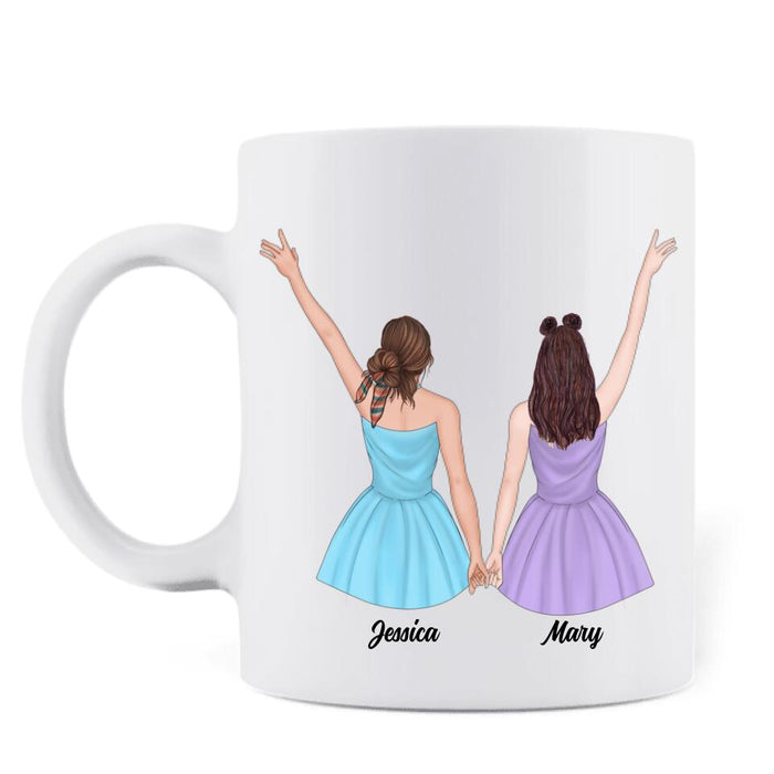 Personalized best friend gifts Coffee Mug - 2 Besties - My best friend is my sister by heart - QLUG58