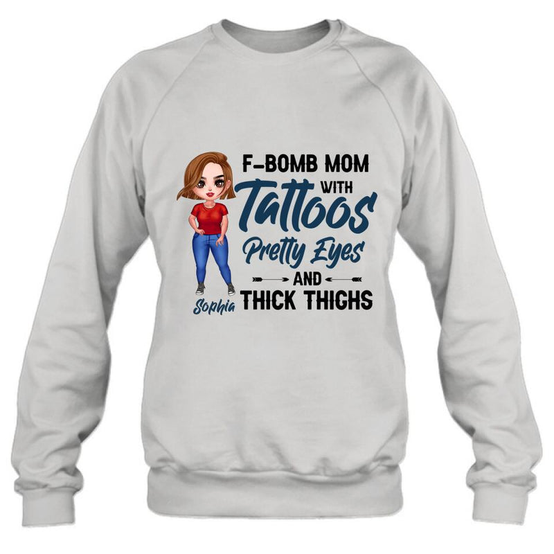 Personalized F-Bomb Mom Unisex T-shirt/Hoodie/Sweatshirt - Gift for Mother's Day - F-Bomb Mom With Tattoos