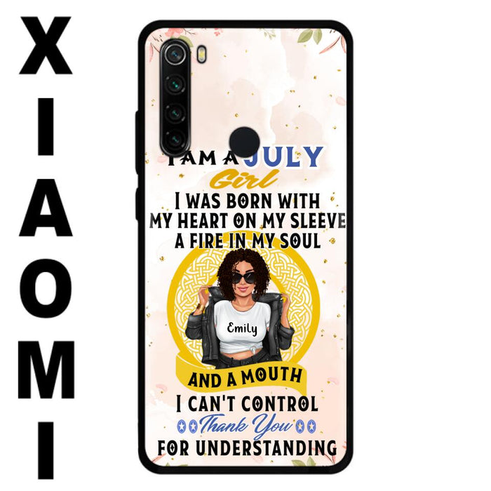 Custom Personalized I Am A July Girl Phone Case - Birthday Gift Idea For Girl - Case For Xiaomi, Oppo And Huawei