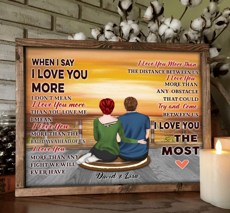 Custom Personalized Couple Poster - Gift Idea For Couple - I Love You The Most