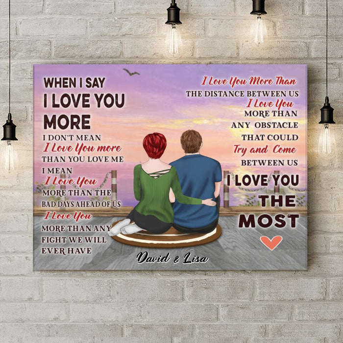 Custom Personalized Couple Canvas - Gift Idea For Couple - I Love You The Most