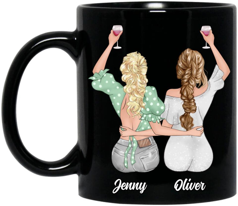 Personalized Friends Mug - Up to 4 Friends - Gift Idea For Friends/Besties - I Feel So Lucky My Friend Is You