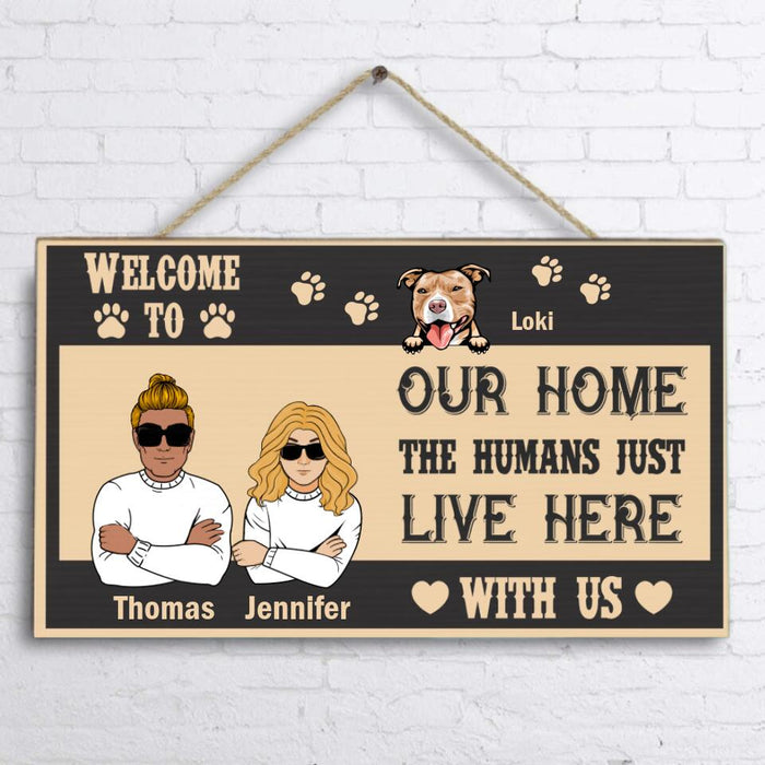 Custom Personalized Spoiled Dogs/Cats Door Sign - Upto 7 Pets - Gift Idea For Dog/ Cat Lover - Welcome To Our Home