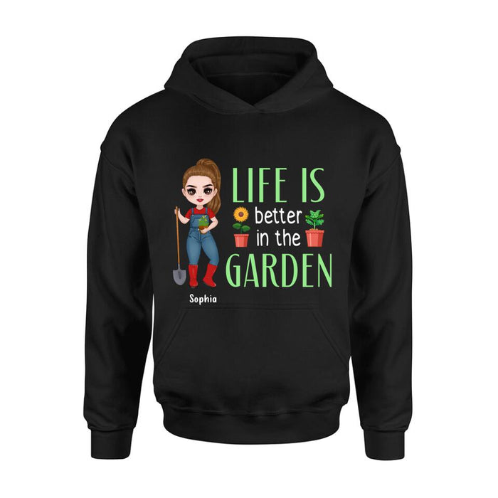 Personalized Plantaholic Shirt/Hoodie - Gift Idea For Garden/Plants Lover - Life Is Better In The Garden