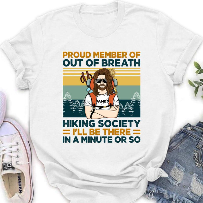 Custom Personalized Hiking Shirt/ Hoodie - Gift Idea For Hiking Lover - Out Of Breath Hiking Society