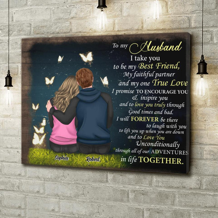 Custom Personalized Couple Canvas - Gift Idea For Boyfriend/ Girlfriend/ Husband/ Wife - I Take You To Be My Best Friend