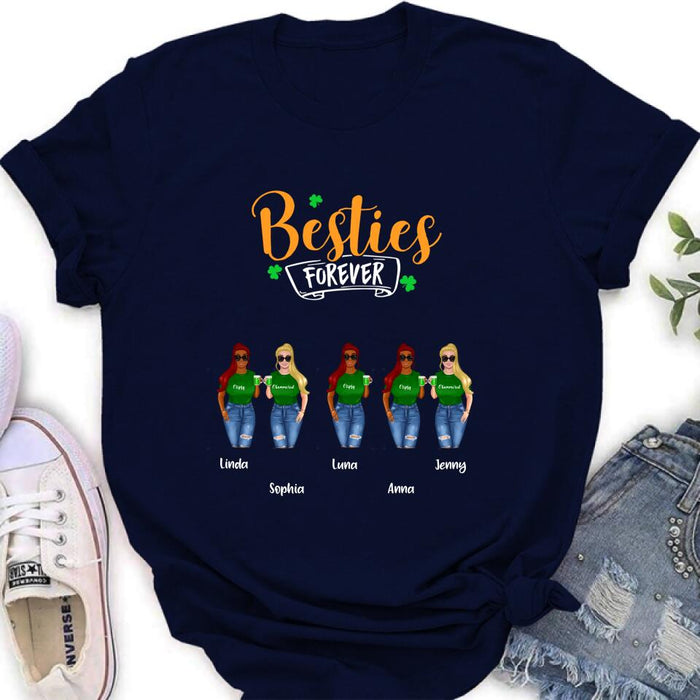 Custom Personalized Drunker Half Shirt - Upto 5 People - Gift Idea For St Patrick's Day - She Is My Drunker Half