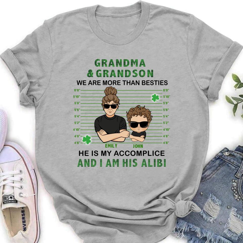 Personalized Grandma Shirt - Gift Idea For St Patrick's Day - Grandma & Grandson We Are More Than Besties