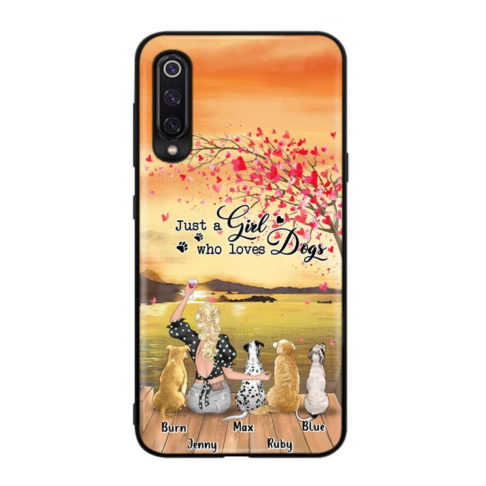 Custom Personalized Dog Mom Phone Case For Xiaomi/ Oppo/ Huawei - Gift Idea For Dog Owner with up to 4 Dogs - Just A Girl Who Loves Dogs