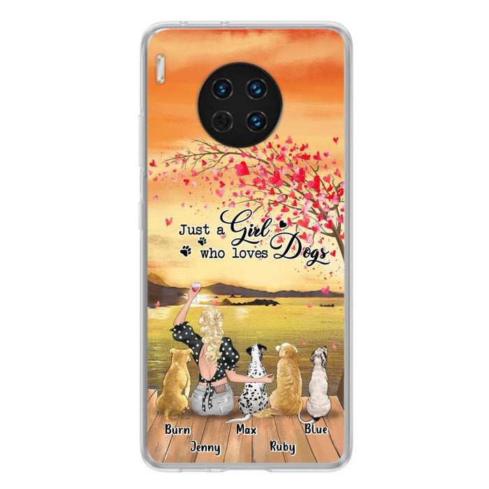 Custom Personalized Dog Mom Phone Case For Xiaomi/ Oppo/ Huawei - Gift Idea For Dog Owner with up to 4 Dogs - Just A Girl Who Loves Dogs