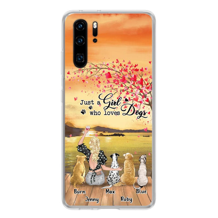 Custom Personalized Dog Mom Phone Case For Xiaomi/ Oppo/ Huawei - Gift Idea For Dog Owner with up to 4 Dogs - Just A Girl Who Loves Dogs