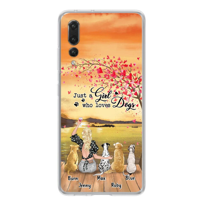 Custom Personalized Dog Mom Phone Case For Xiaomi/ Oppo/ Huawei - Gift Idea For Dog Owner with up to 4 Dogs - Just A Girl Who Loves Dogs